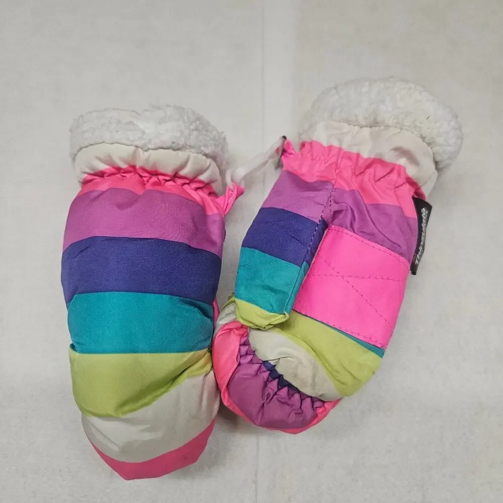 Toddler Thinsulate Insulated Mittens Multi-Color Striped Winter Jumping Beans